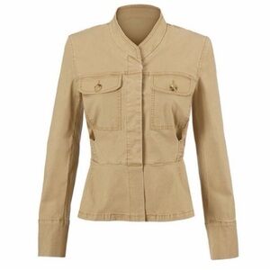 CAbi Tan Khaki Utility Camp Jacket #5477 Size Medium